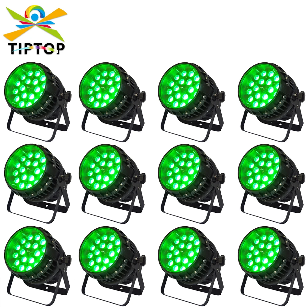 TIPTOP Zoom Par Light Led 18x18W Wash Spot Beam Effect RMD Address Waterproof Par Light DMX512 Sound Activated DJ Lights