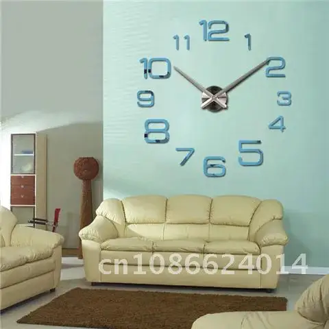 

Innovative DIY clock watch Living Room Quartz Acrylic Mirror effect home decoration European Wall stickers still life style