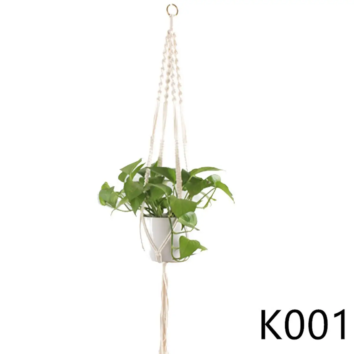 

3 Pcs Net Bag Cotton Durable H Knitting Hanging Basket Indoor Flowerpot String Bag Outdoor Plant Decor String Mesh Pouch