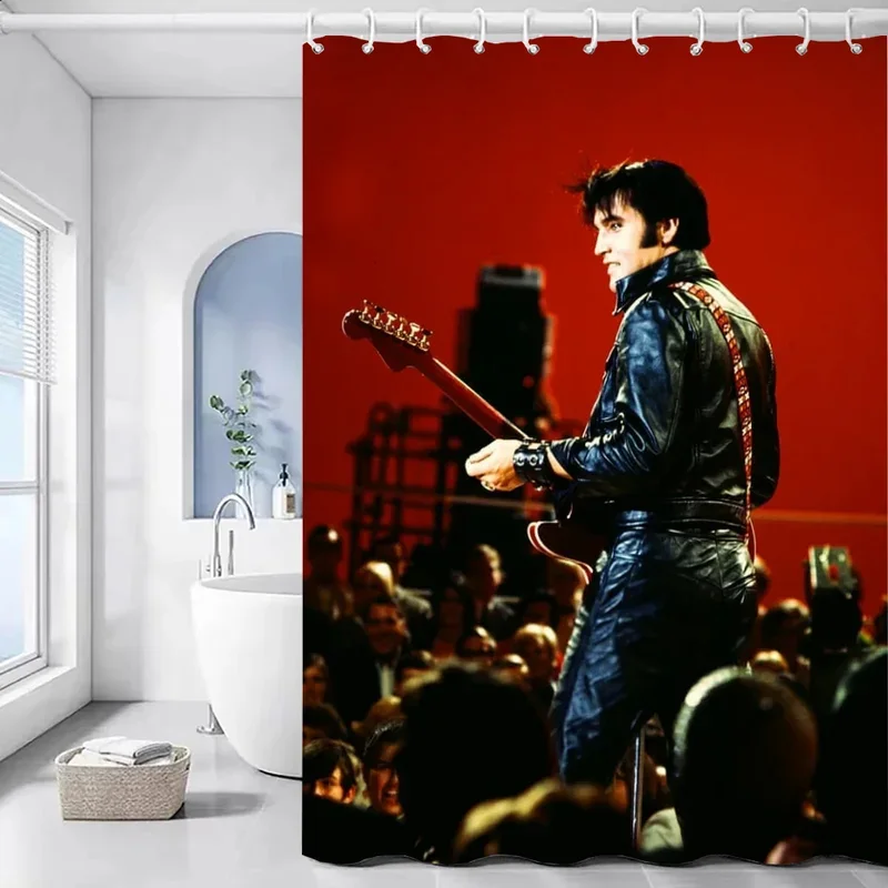 E-Elvis Curtain Bathroom Accessories Set Curtains in the Bathroom Shower Curtains Bath Sets Waterproof Fabric European Products