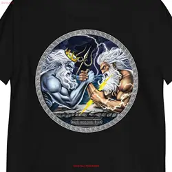 Zeus Poseidon Arm Wrestling T Shirt Greek Mythology Gods Ancient Greece Clothing long or short sleeves