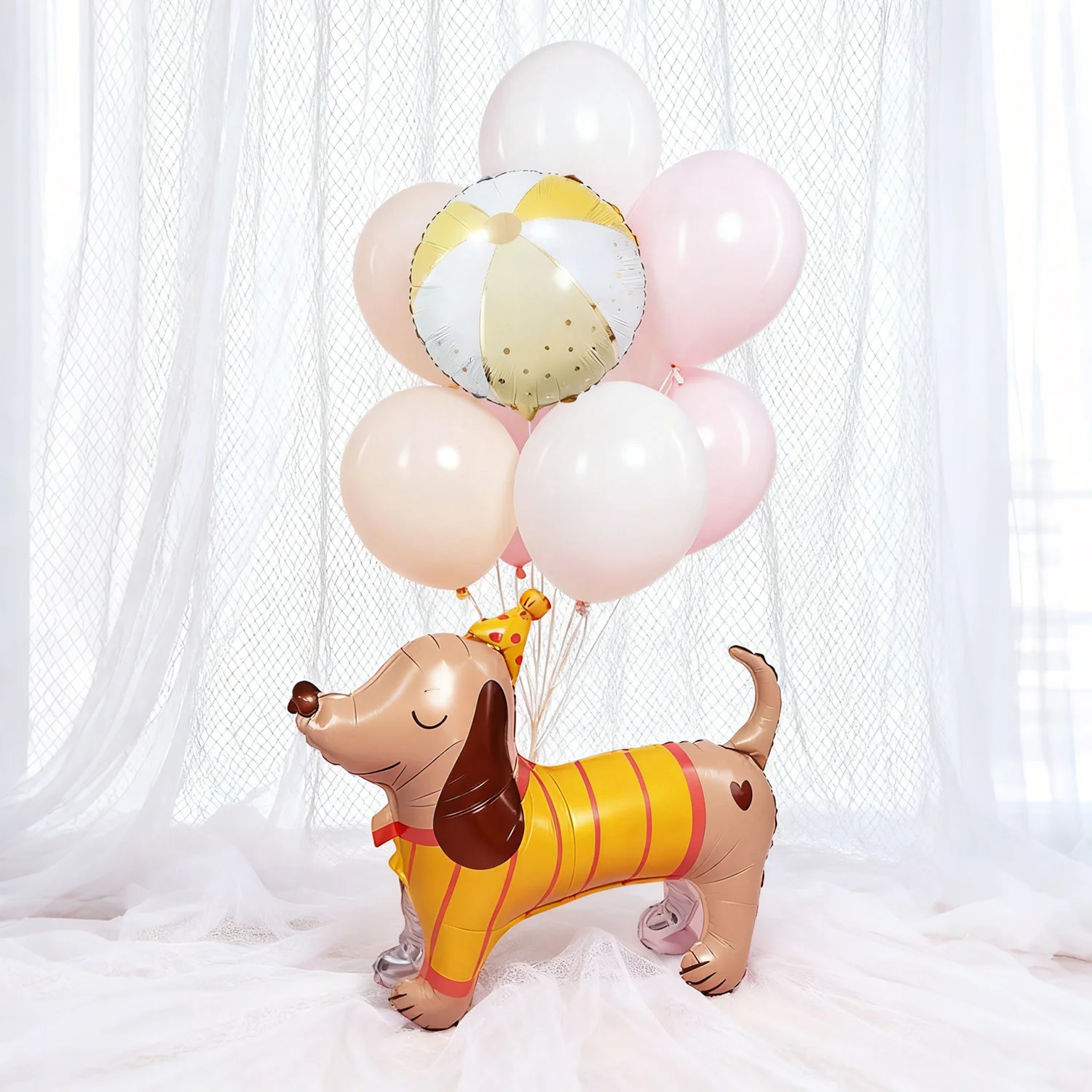 Dog Balloon Set Dog Theme Birthday Party Decoration Cute Animals Dog Aluminum Foil Balloon Pet Party Birthday Decoration