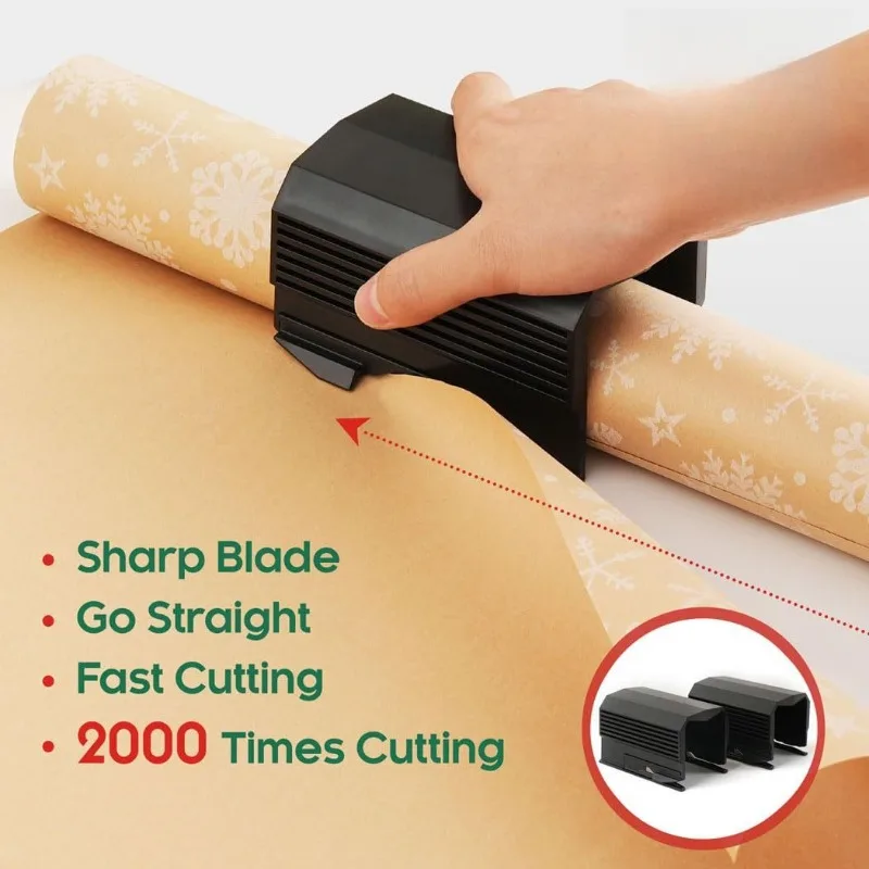 1pc Creative Roll Paper Cutter Household Wrapping Paper Slitter Portable Manual Paper Roll Cutting Tool Desk Decor