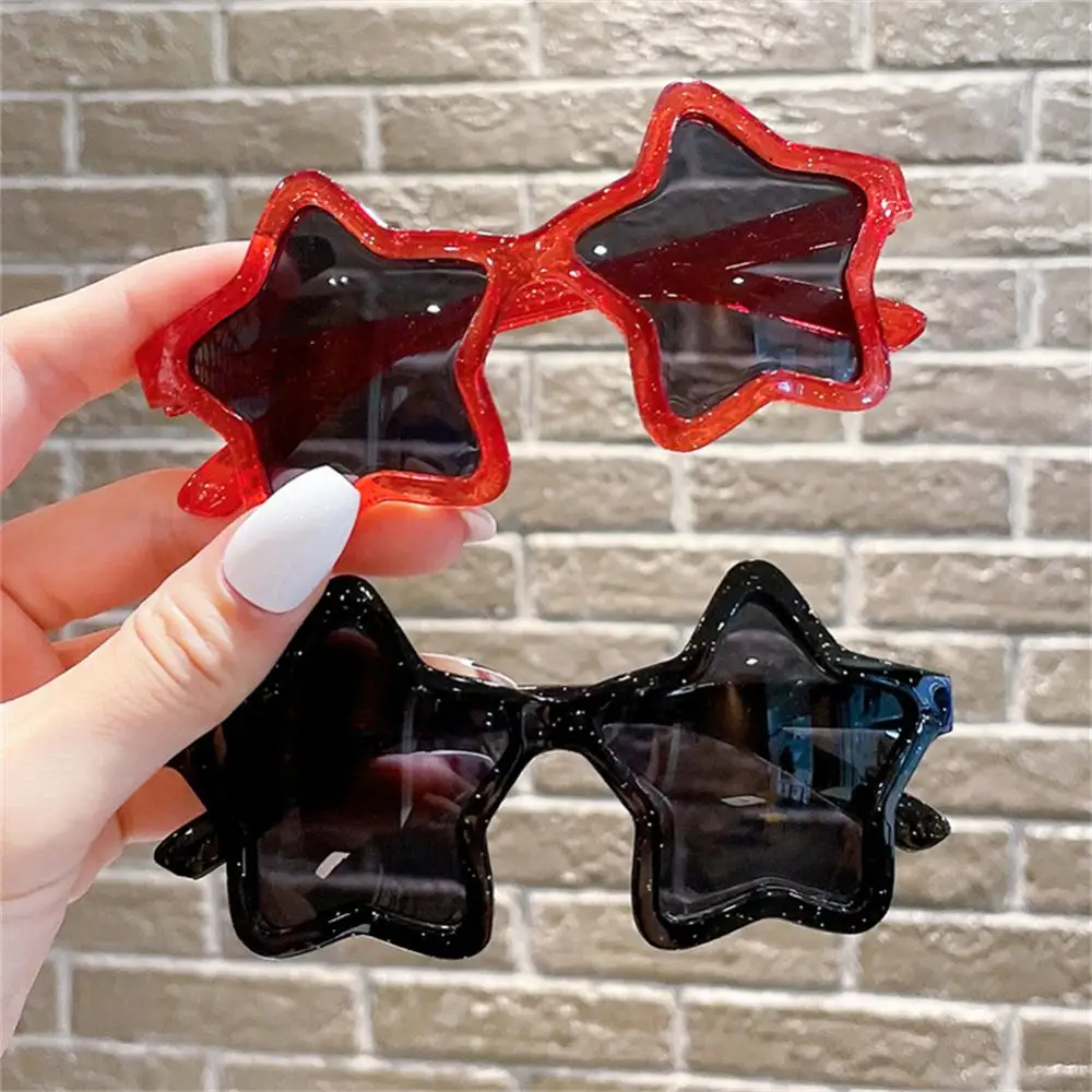 Street Beat Fashion Personality Five-pointed Star Children Sunglasses Girl Boy Lovely Tinted Color Plastic Frame Kid Sun Glasses