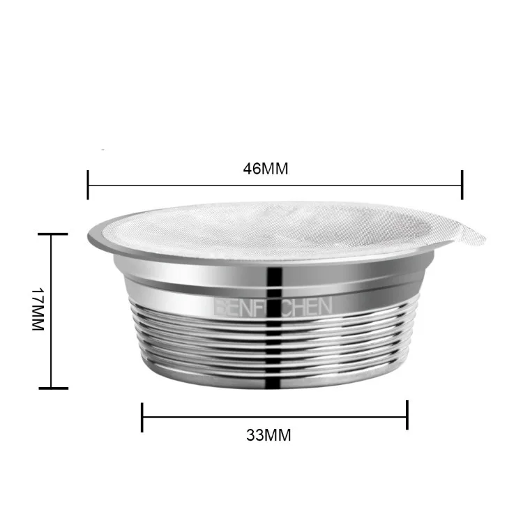 كبسولات قهوة قابلة لإعادة الاستخدام من الفولاذ المقاوم للصدأ قابلة لإعادة الملء متوافقة مع فلتر كوب القهوة LAVAZZA A MODO MIO المكون من 60 أمبير