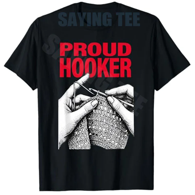 Stolze Strickliebhaberin Lustiges Strick-T-Shirt für Männer und Frauen Y2k Strickpullover-Liebhaber Spruch-T-Shirt Humor Mode Sarkastische Kleidung