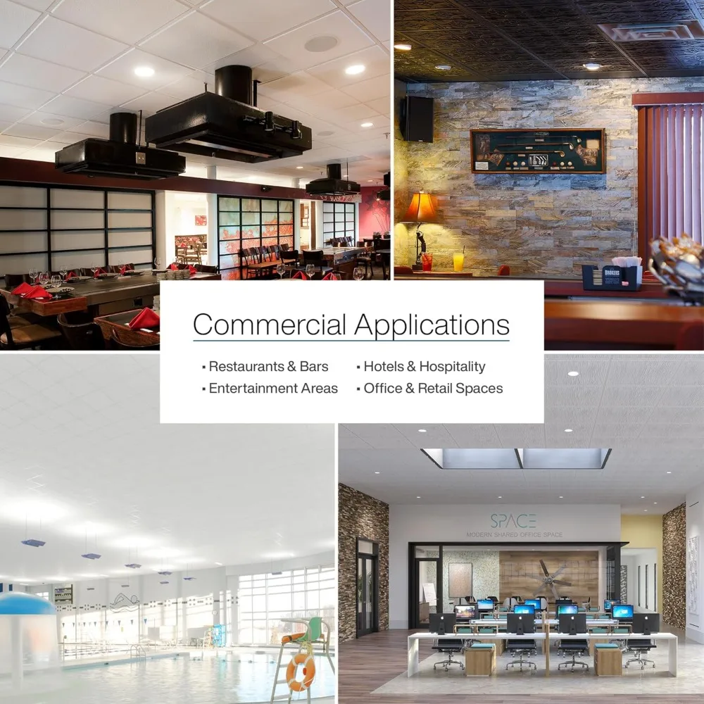 แผ่นฝ้าเพดานสีขาว Stucco Pro ขนาด 2 ฟุต x 2 ฟุต - ติดตั้งง่ายแบบดรอปอิน - กันน้ำ ล้างทำความสะอาดได้ และทนไฟ - คุณภาพสูง