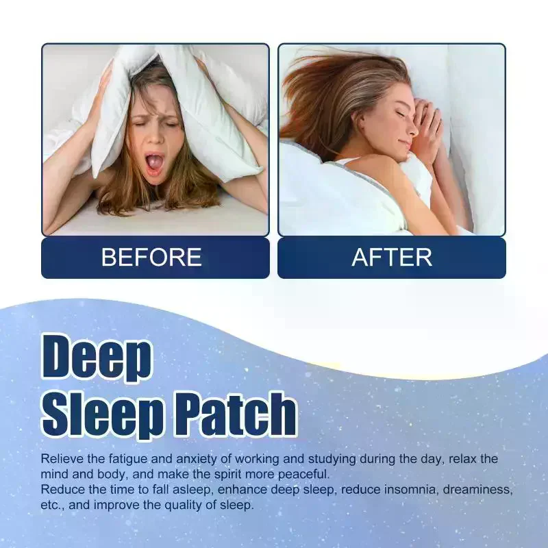 Sleep Aid Patch Improve Insomnia Relieve Anxiety Stress Neurasthenia Soothing Body Relaxing Night Sleeping Sticker
