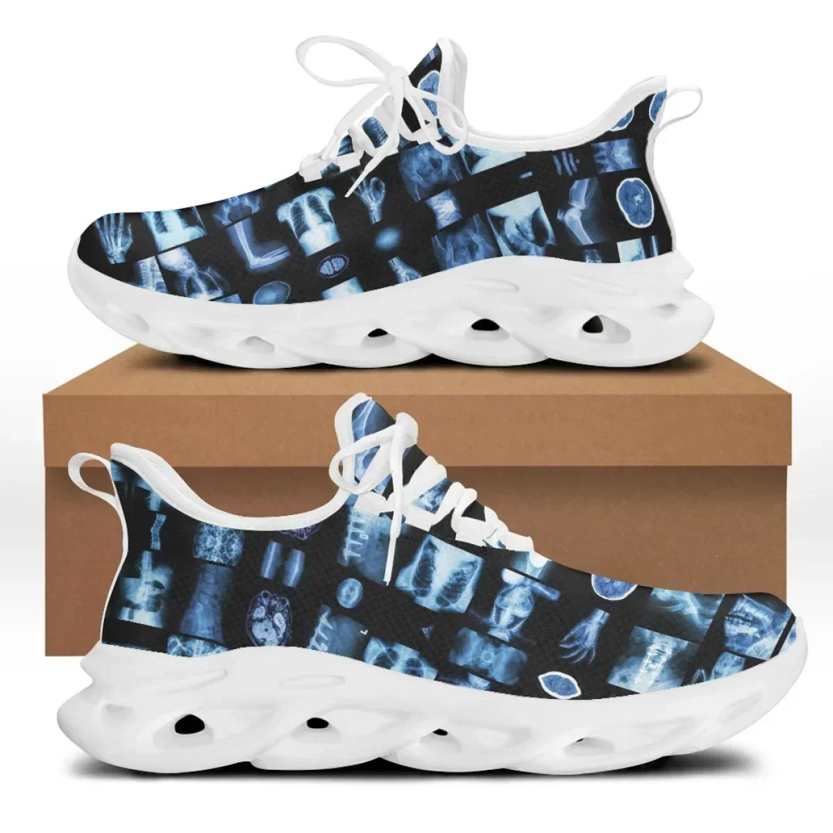 CYWGIFT Men Sneakers Shoes Radiologic Technologist Blue Print Casual Men's Lightweight Flats Footwear Zapatillas Hombre 2022