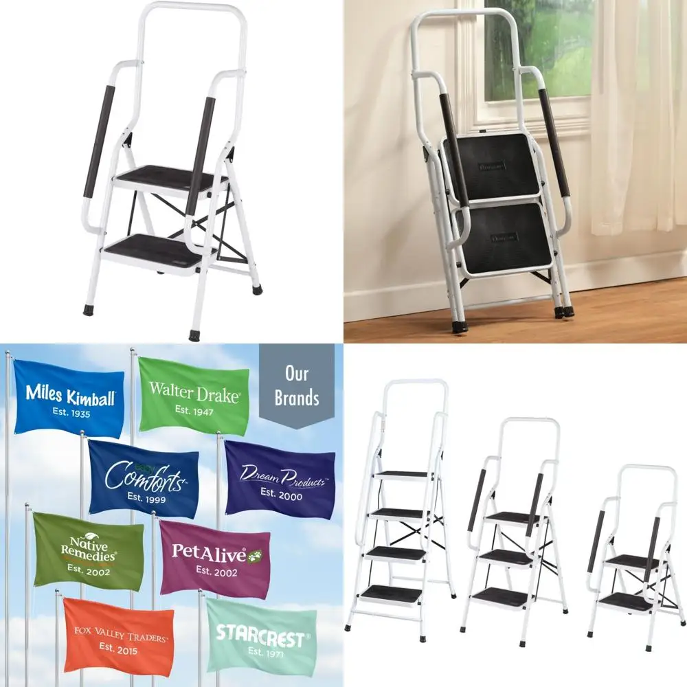 Extra Large Step Ladder with Integrated Handles for Enhanced Safety and Stability