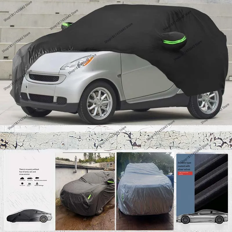 

Waterproof Car Covers for 2007-2023 Smart Fortwo W451 (Black) 190T Custom Heavy Duty Waterproof All Weather Protection Outdoor