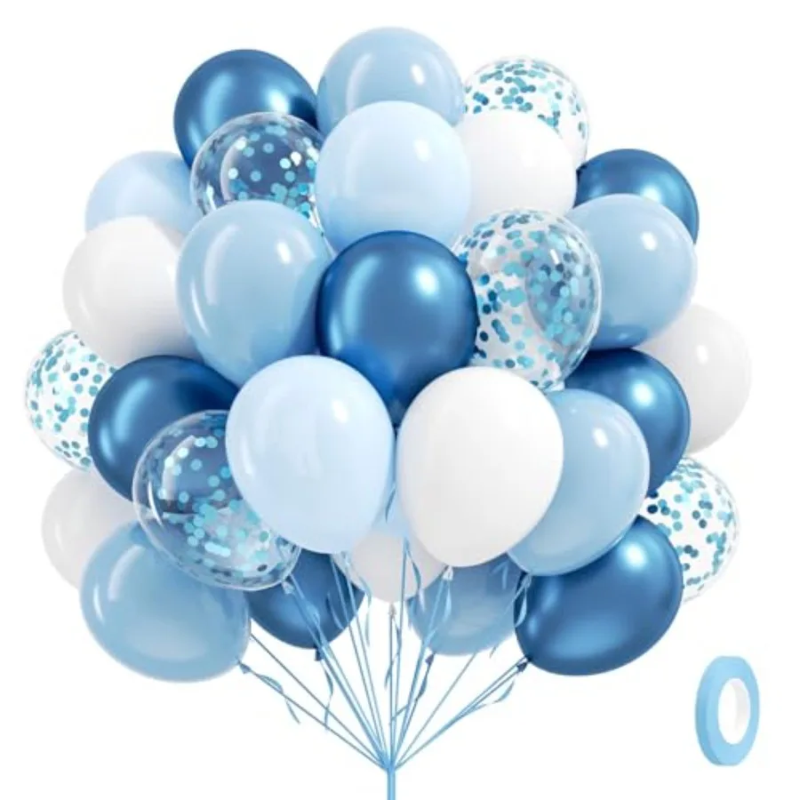 

60pcs and Balloons 12inch with Pastel Light Confetti Balloons for Bridal Baby Shower Wedding Birthday Party Decorations