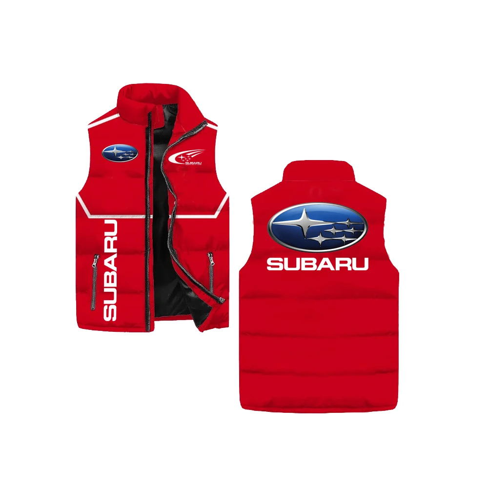 

New men's SUBARU vest with cotton insulation vest, stand up collar, thick cotton vest jacket, oversized men's jacket