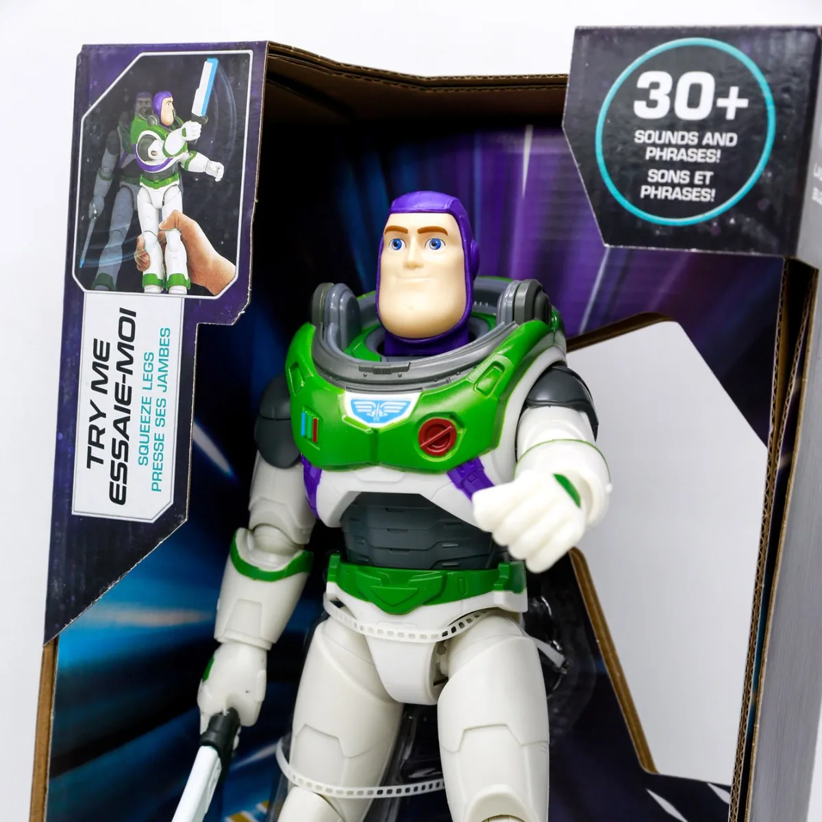 

Disney Toy Story Pixar Cartoon Action Figure Buzz Lightyear with Motion Lights Sound Slashing Laser Blade Kids Birthday Gifts
