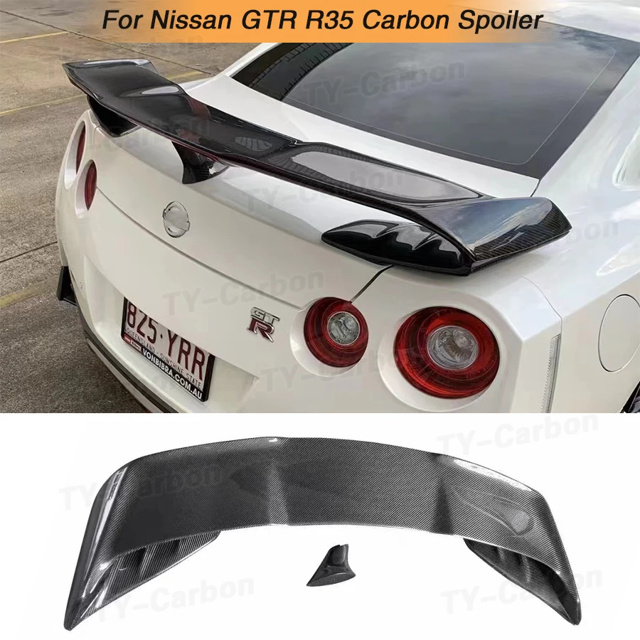 

For Nissan GTR35 GTR 2008-2016 Bodykit Real Carbon Fiber Rear Trunk Lid Duck Spoiler Wings Car Exterior Tuning Accessories
