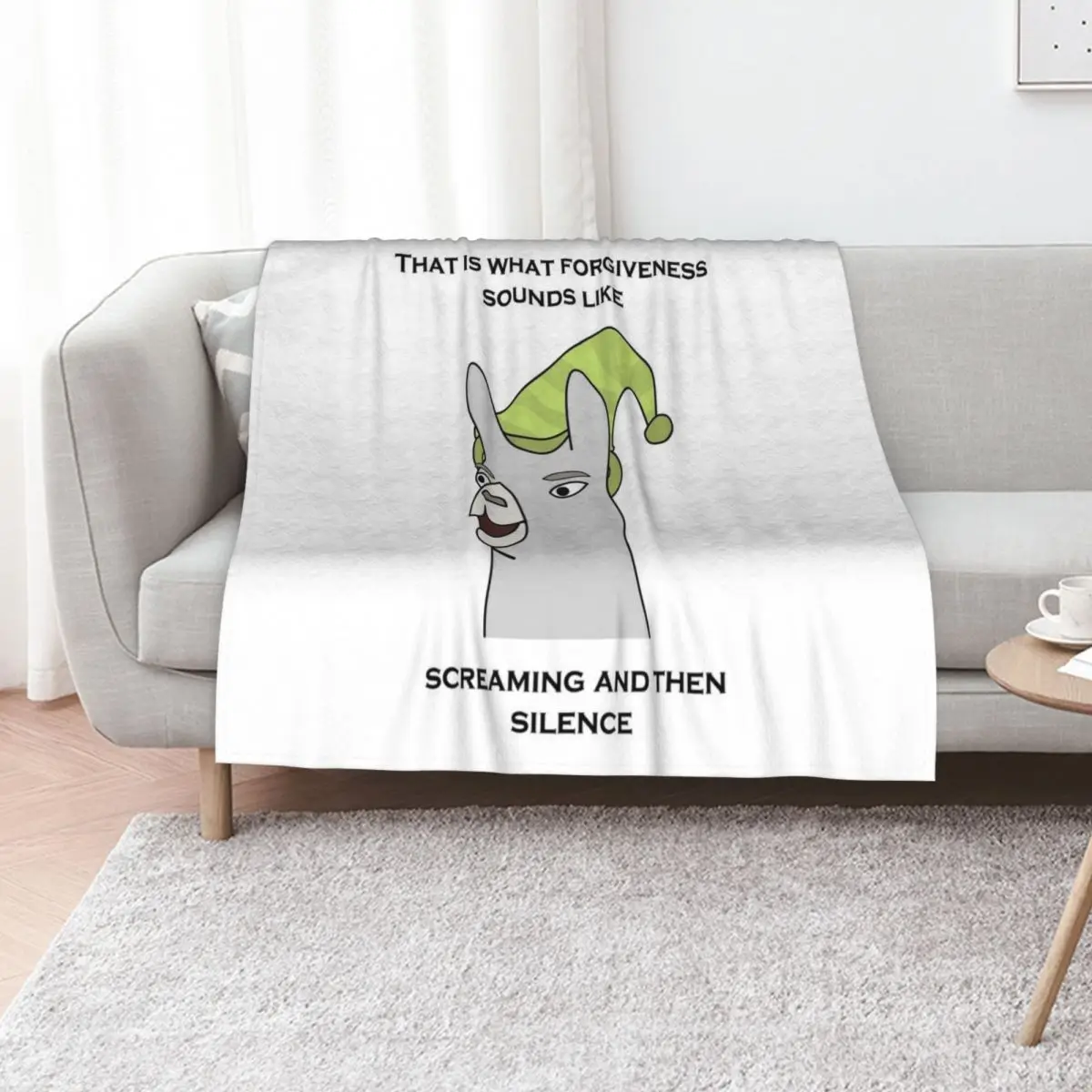 Llamas with Hats - That is what forgiveness sounds like Throw Blanket For Sofa Thin cosplay anime warm for winter Thins Blankets