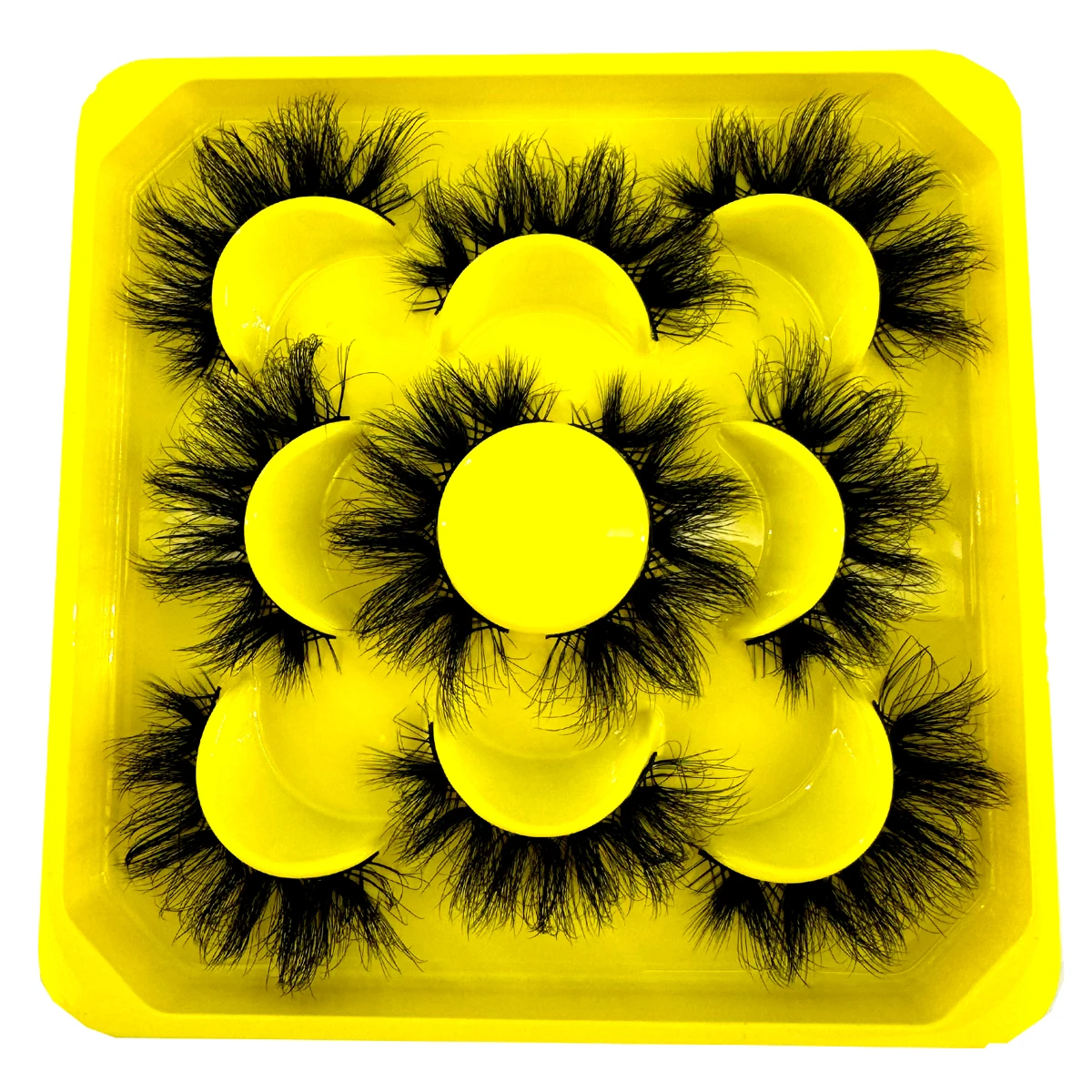 新しい 5 ペアのメイクアップソフトでふわふわ 3D ミンクつけまつげナチュラルつけまつげ