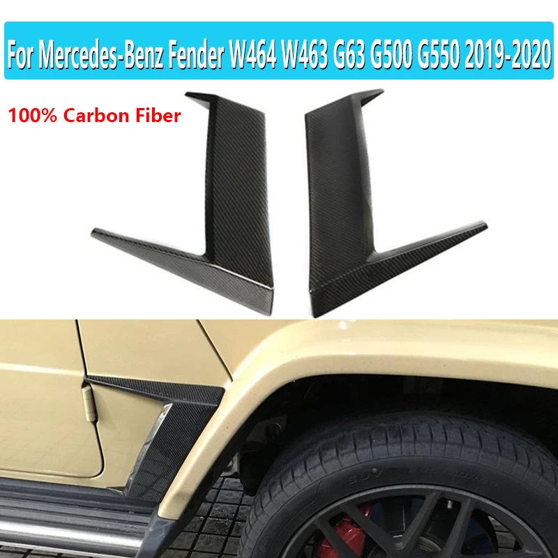 1 Pair For Mercedes-Benz G-Class Fender Add-on Carbon Fiber Air Vent for W464 W463 G63 G500 G550 2019 2020 Air Vents Cover