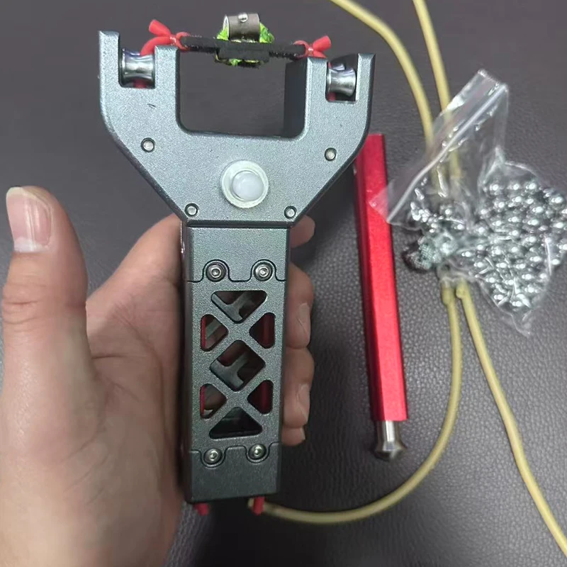 Outdoor EDC Portable CNC Aluminum Alloy Automatic Loading High-power Slingshot High-precision Hunting Tool