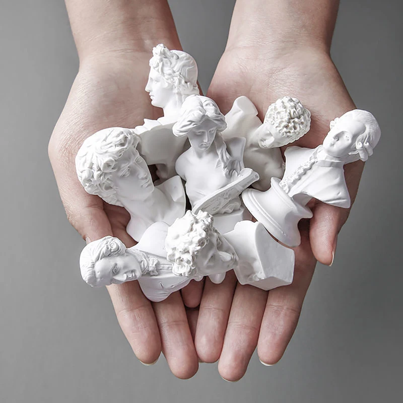 Moule de buste 3D en Silicone, moule de bougie en gypse, Statue de tête de célébrité rétro, moule tridimensionnel 3D, Sculpture de Simulation