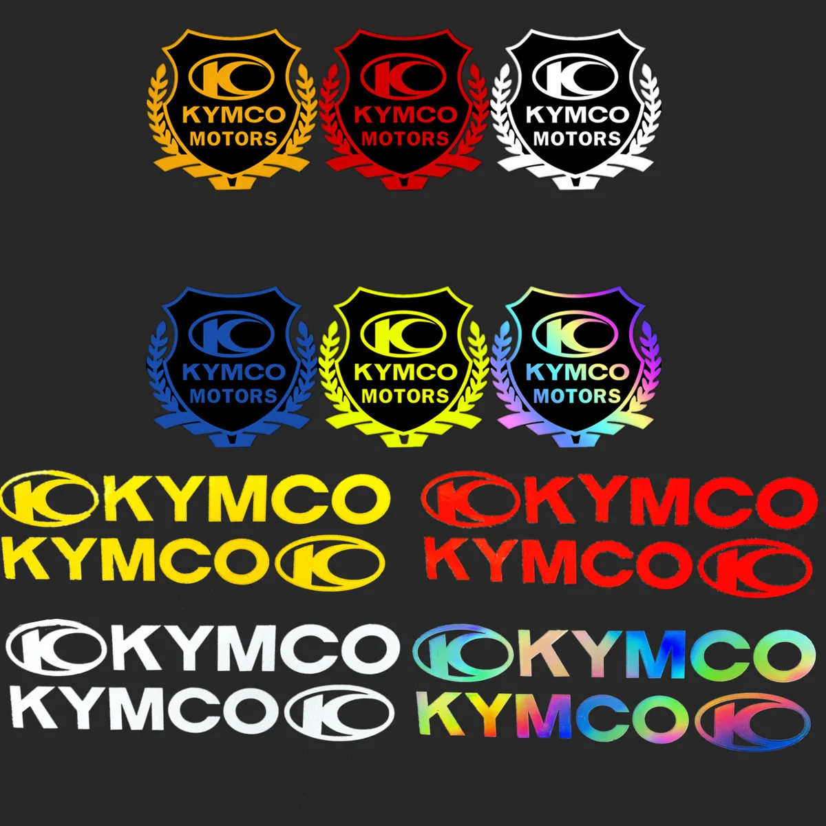 For KYMCO Motorcycle Sticker PVC Decal Club Badge Helmet Sponsor Laser Decorative Accessories for KYMCO AK550 AK 550 Absorb