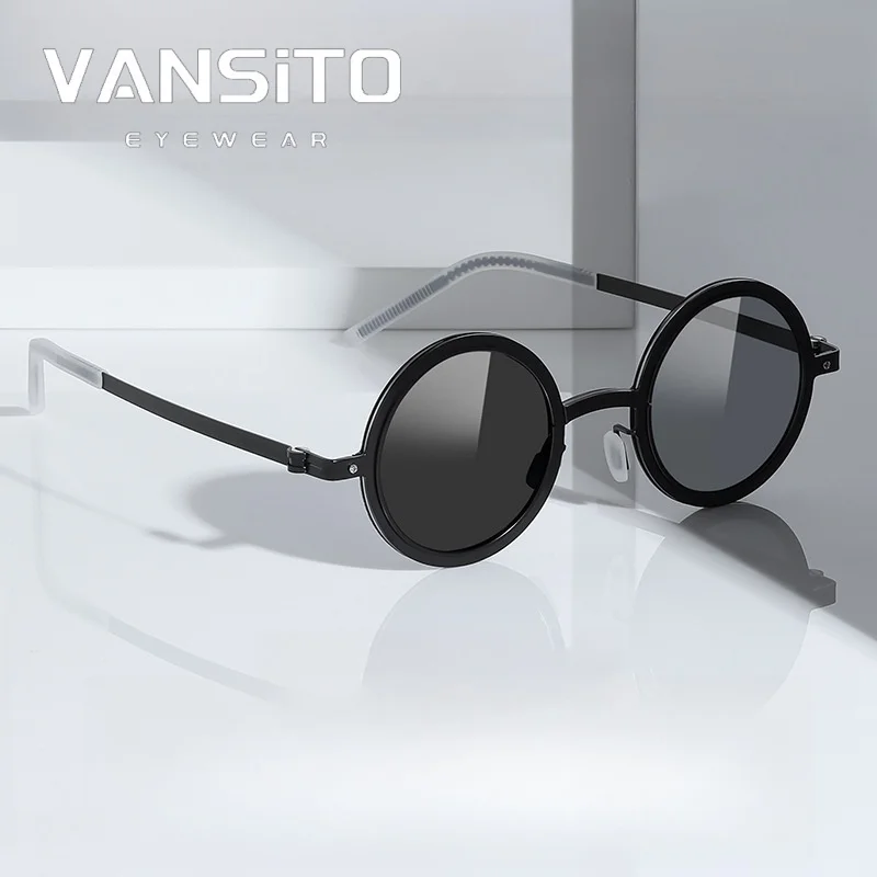 

VANSITO New Rotating Adjustable Color Changing Sunglasses Metal+TAC Sunglasses Polarized High Transmittance UV Protection Sungla