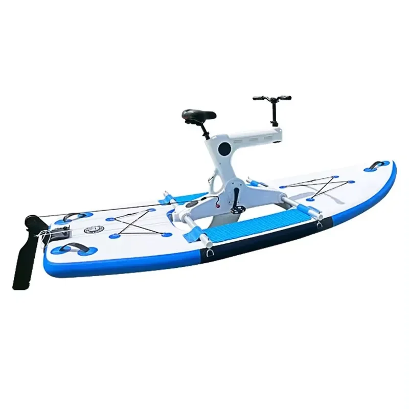 Lightweight Folding Bicycles Inflatable Float Lake Racing Boats with Pedal  Sea Water Cycling Available