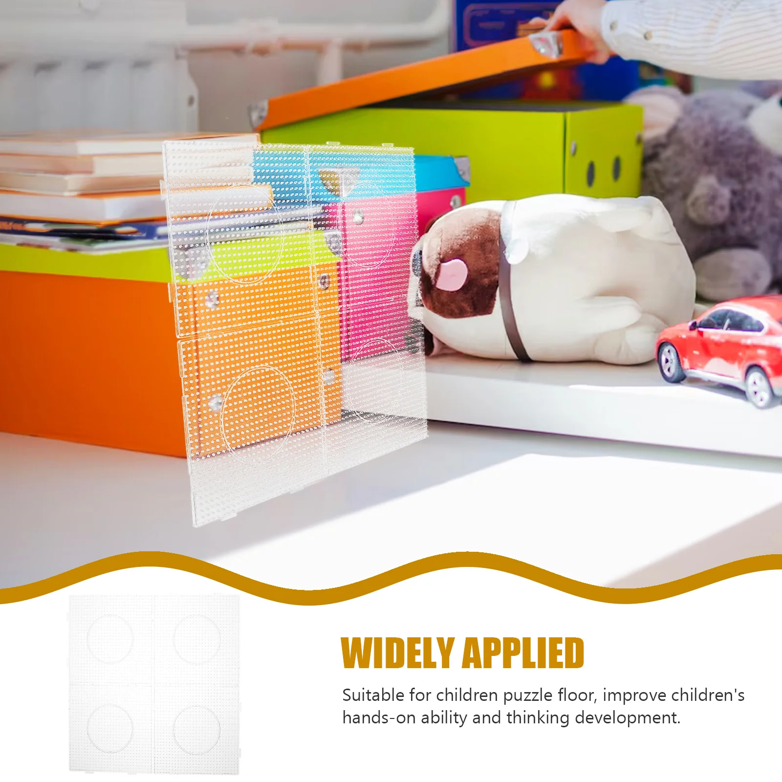 4 pezzi di grandi tavole quadrate in acrilico trasparente per progetti di artigianato fai-da-te, strumento di apprendimento per bambini e ragazzi, sviluppo delle capacità motorie fini