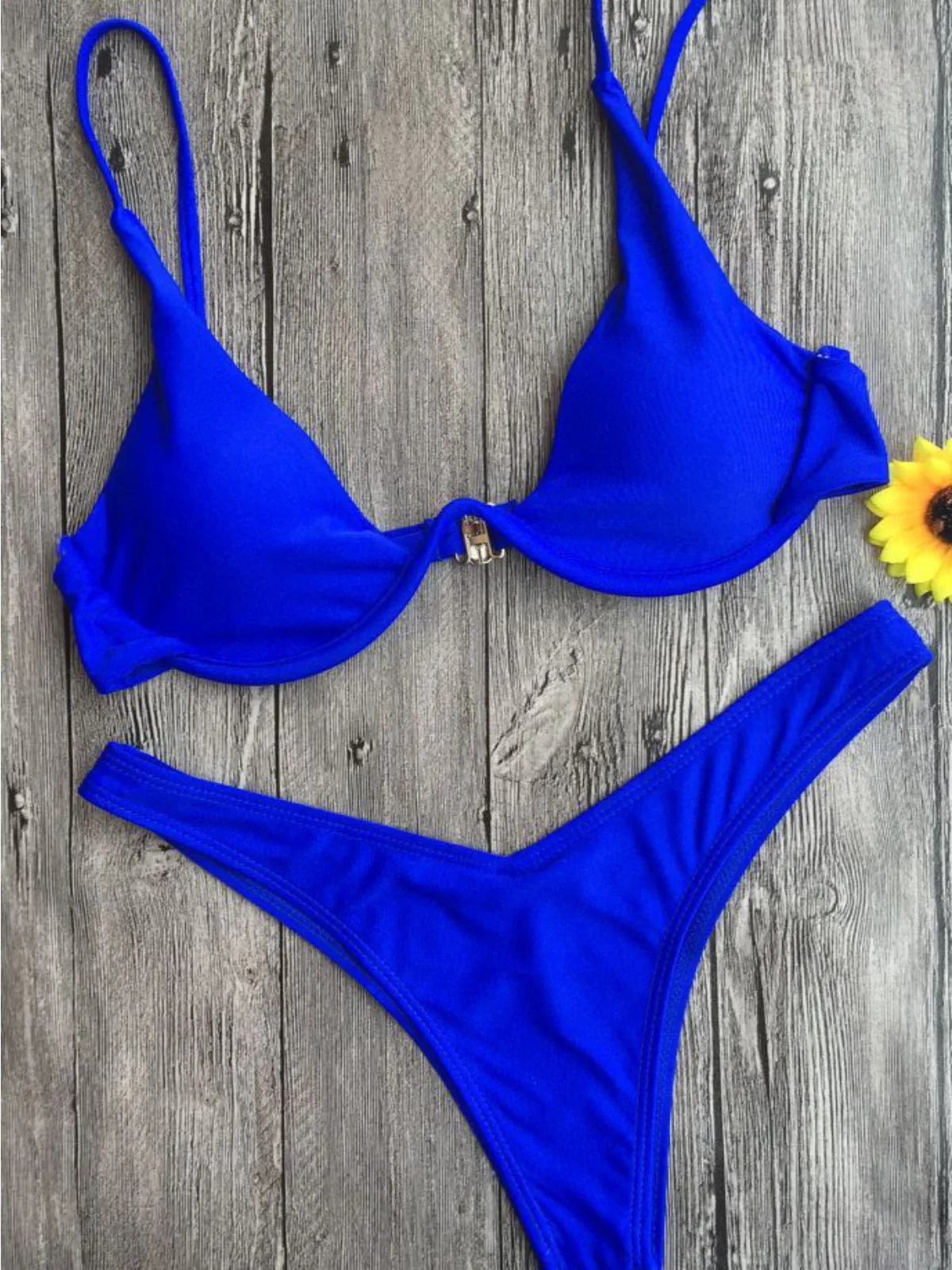 Bikini Set Women\'s Sexy Underwire 2-piece Swimsuit High Waist V-neck Suspender Backless Summer Beach Swimwear Monikini 2025 New