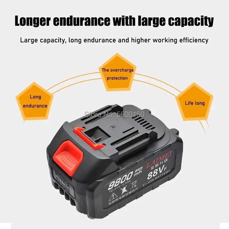 21V 18650 lithium battery large capacity lithium battery tool accessories for rechargeable electric screwdriver electric wrench