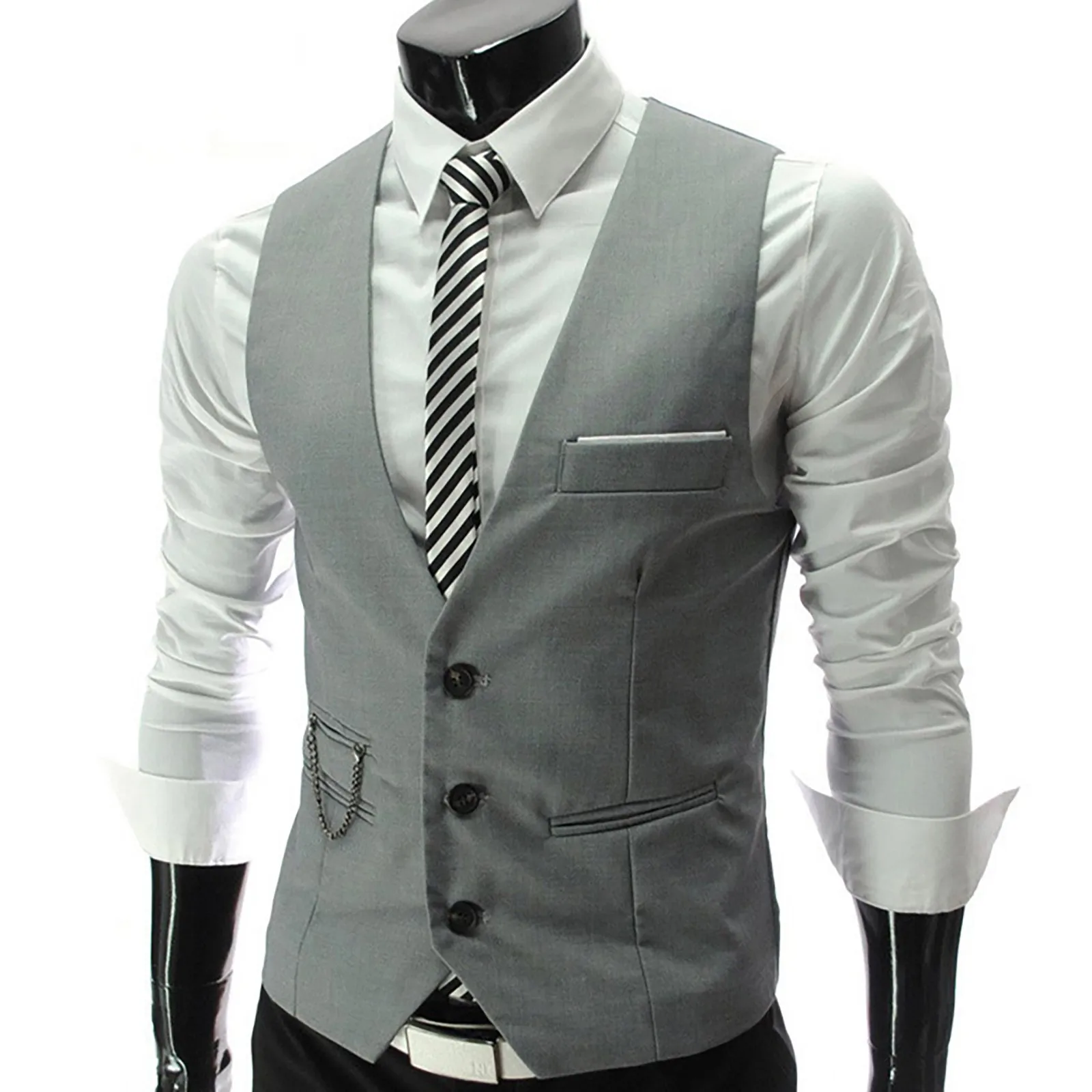 2024 New Dress Vests For Men Slim Fit Mens Suit Vest Male Waistcoat Casual Sleeveless Formal Business Jacket Gilet Homme S-7XL