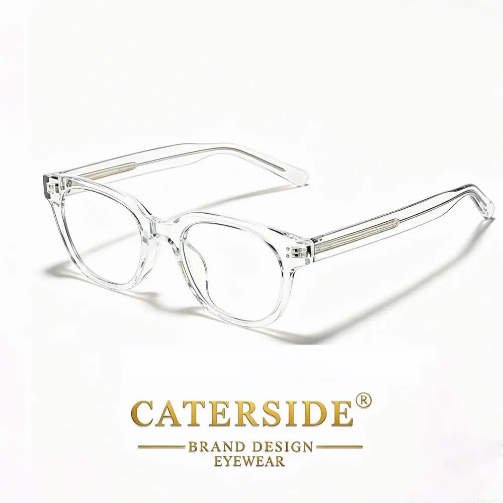 CATERSIDE Retro Herren-Blaulichtbrille, hochwertiger quadratischer Tr-90-Brillenrahmen, Damen-Computer-Lesebrille mit flacher Linse – Detail 6