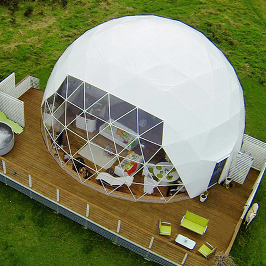 5M Luxury Geodesic Dome Tent Glamping Outdoor House Camping Tent Villa Resort Hotel Forest Accommodation Tent