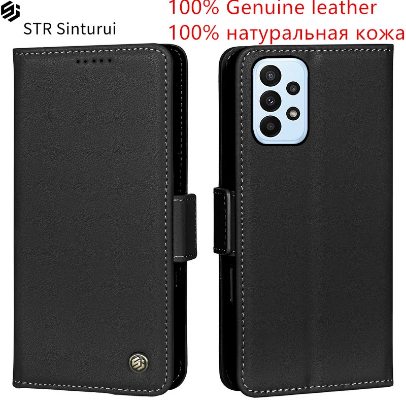 STR Genuine Nappa Grain leather Card Slot Cover For Samsung Galaxy M30 M30s M23 M21 M21s M15 Prime M14 M13 M01s 4G 5G Phone Case