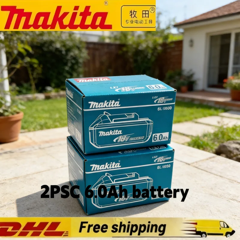 

Аккумулятор BL1860B Makita 18В 6Ач, перезаряжаемый, для электроинструментов Makita DTD172, DDF487, DTW300, DGA404.