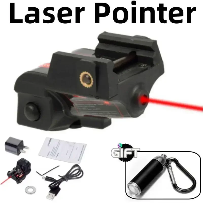 USB Charging Laser Green Red Dot Sight 11mm 20mm Tactially Hunting Pistol Hand Gun G 17 19 Outdoor Rechargeable Portable Power