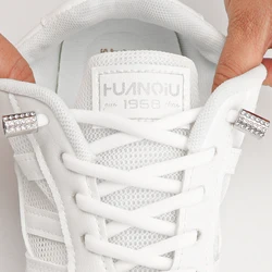 New Diamond Lock Shoelaces Without Ties Flat Elastic Shoe Laces Sneakers Boots No Tie Shoelace Rubber Bands for Shoestrings