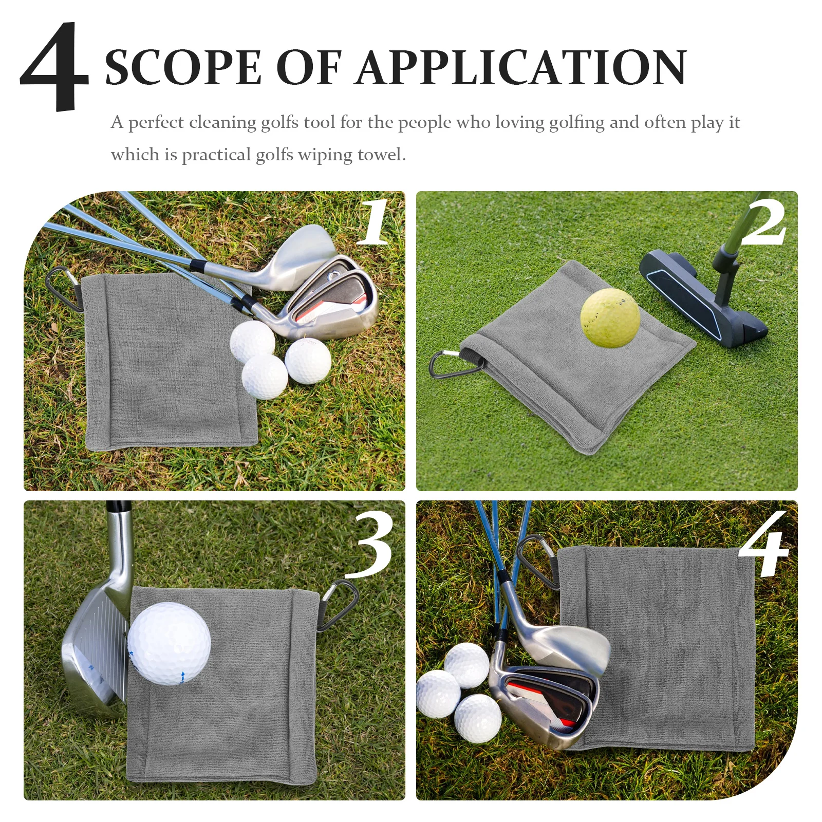 

Microfiber Golfs Ball Cleaner Multipurpose Wiping Towel Easy Clean Air Dry Golfing Accessory Golfs Ball Cleaner