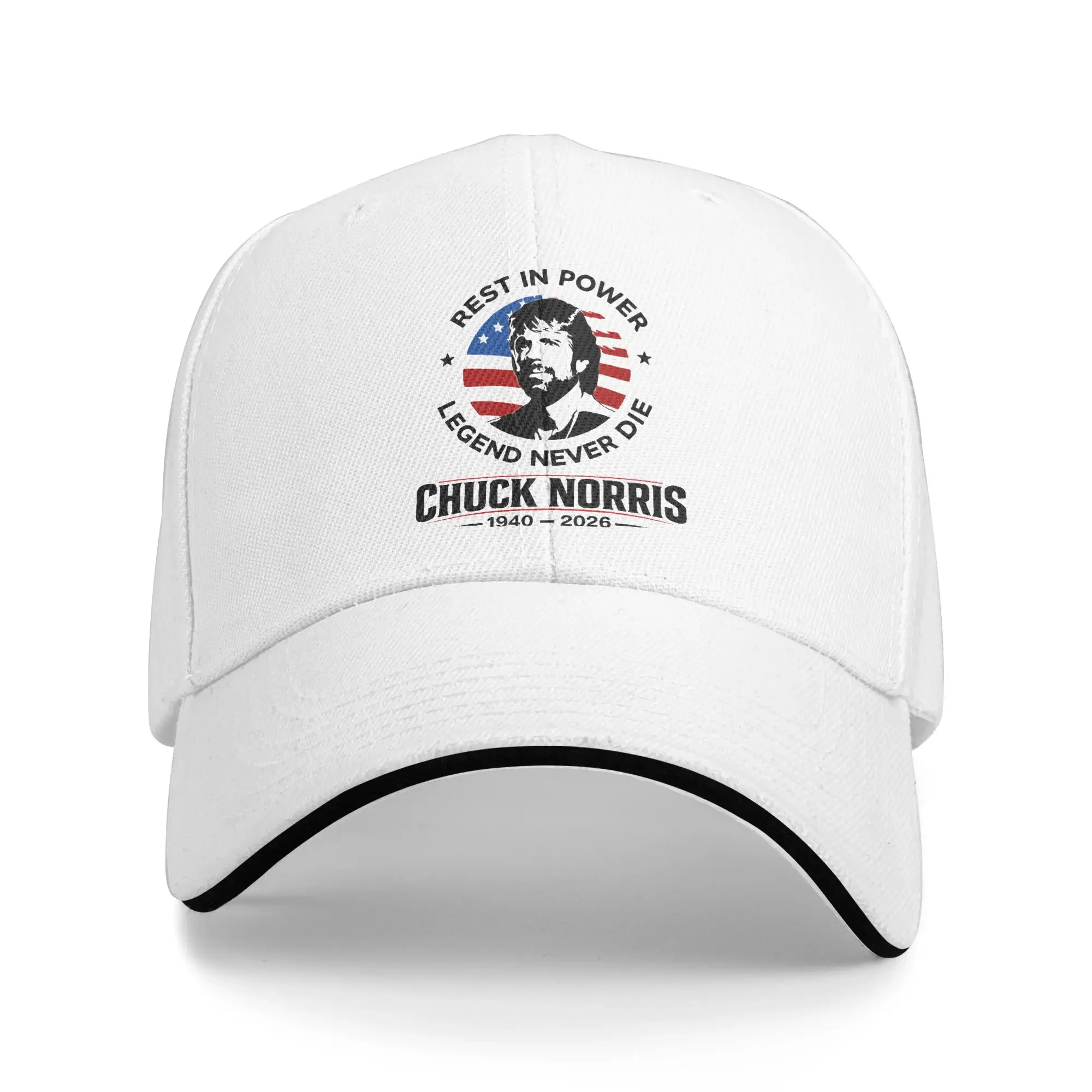 RIP Chuck Norris Never Dies Golf Cap Accessories Retro Casquette For Unisex Daily Headewear Gift