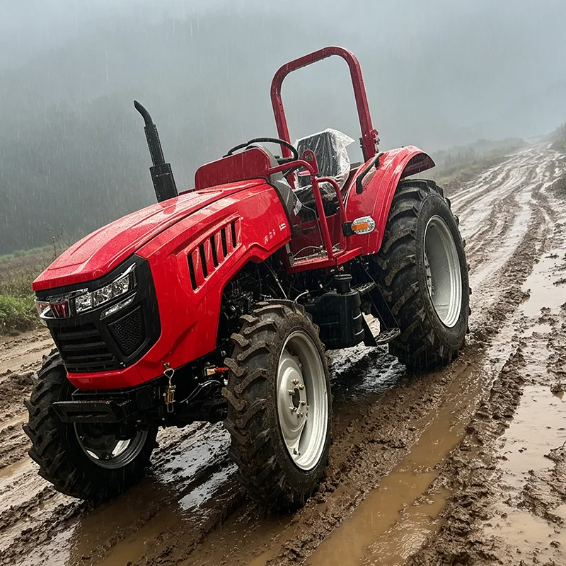 

Customized 60 HP Tractor Cultivator, High-Power Four-Wheel Plowing Machine, Wheeled Upgraded Rotary Tiller