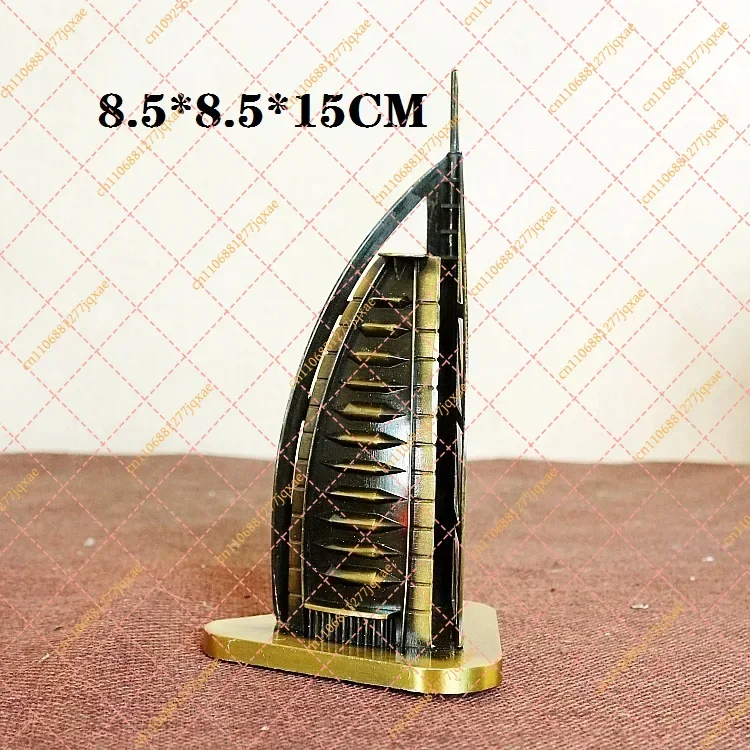 World Landmarks Metal Architectural Models Egyptian Pyramids Eiffel Tower Ancient Roman Retro Home Decor Travel Gifts