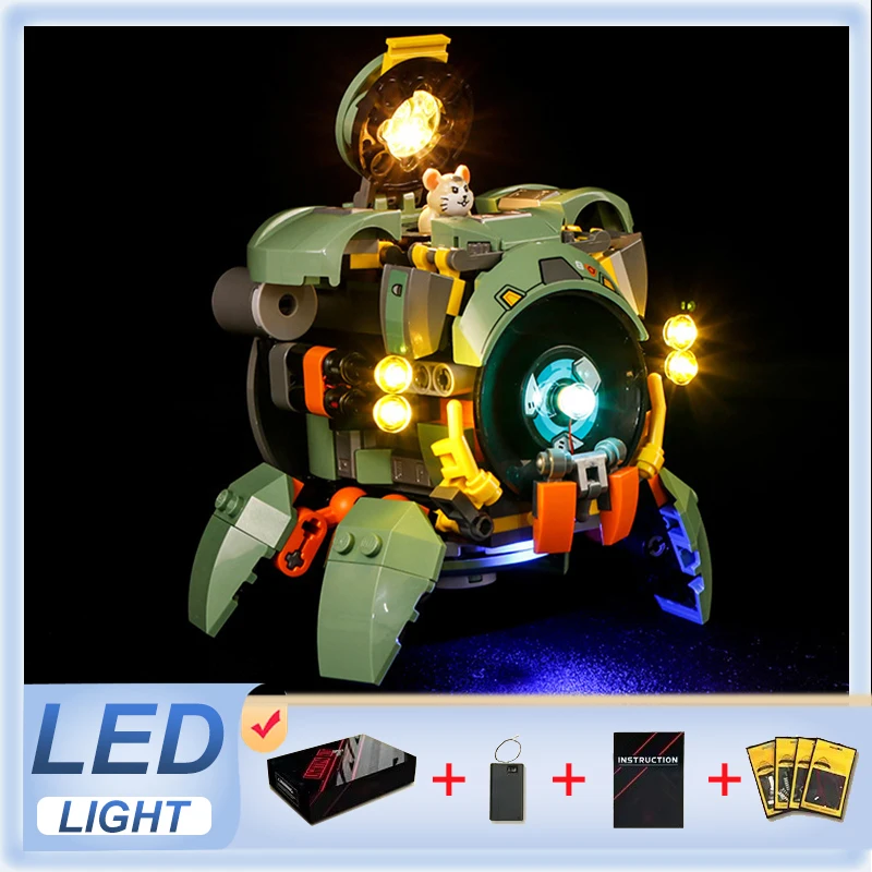 Kit de luz LED DIY para bola de demolición LEGO 75976 (solo luz LED, sin modelo de bloques)