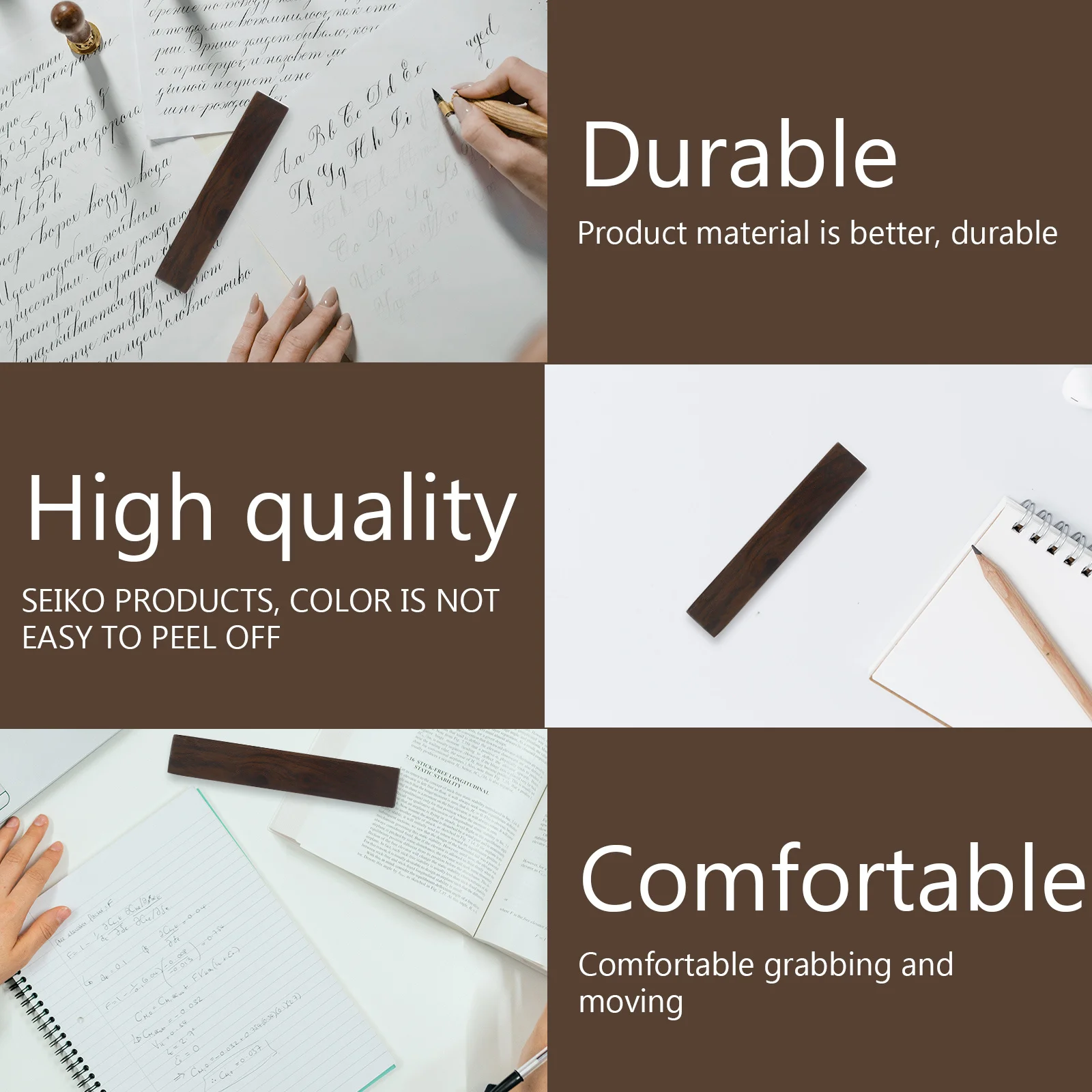 

Chinese Calligraphy Paper Weight Small Wood Letterweight Home Office Stationery Decor Mini Writing Desk Accessory Gift Idea