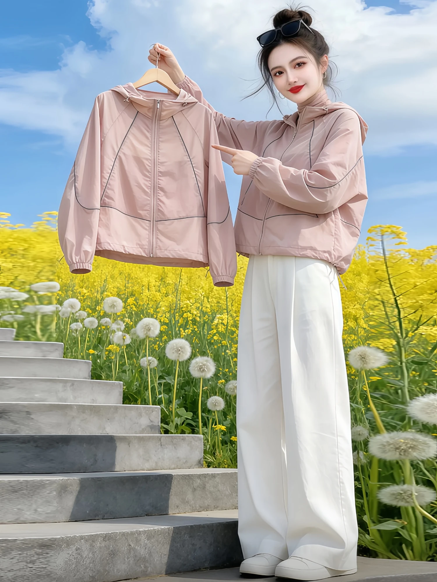 

Women's Lightweight Breathable Outdoor Sun Protection Clothing Summer Thin Outerwear Loose Versatile Air Conditioning Cardiga...