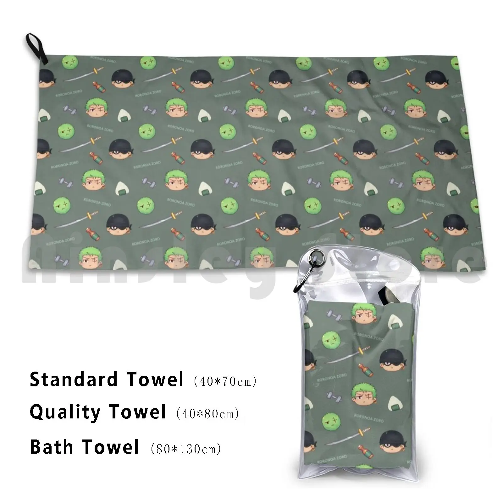 Zoro Bath Towel Beach Cushion 899 Roronoa Zoro Mugiwara Pirate Supernova Anime Sword