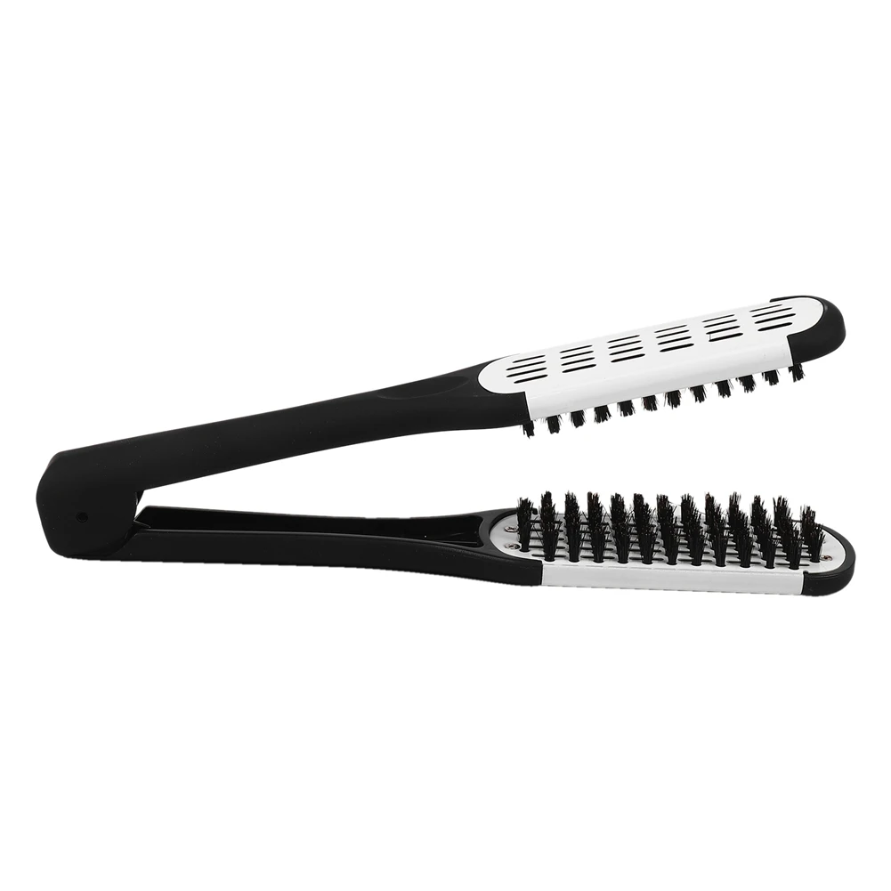 AA49 2X Professional Straightening Brush Hairdressing Tool Double-Sided Brush Hair Straightening