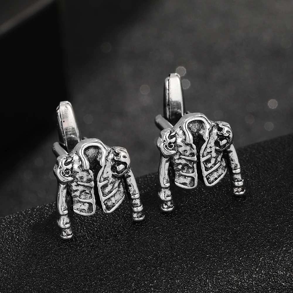 Men's Bullfighter Cufflinks Personality Jacket Shape Jewelry Antique Silver Tone For Shirt Suit