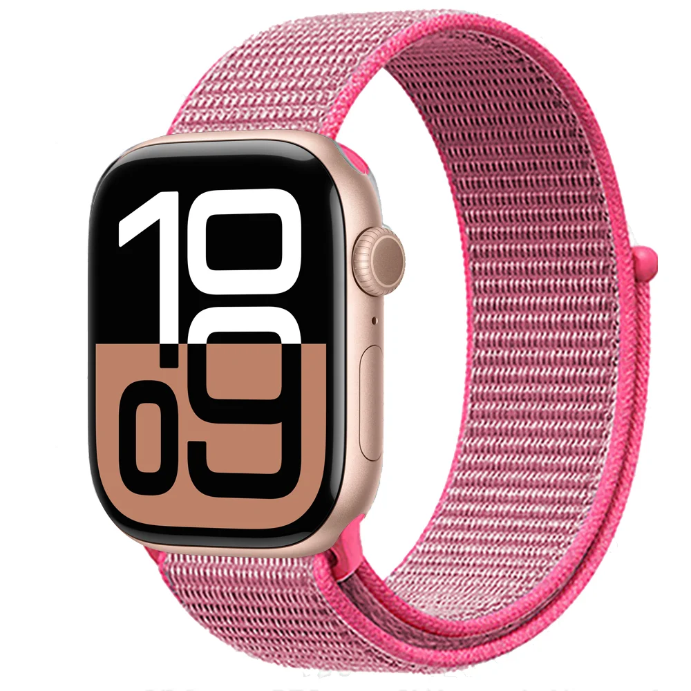 Offizielle Nylonschlaufe für Apple Watch 11 Band 42 mm 46 mm 44 mm 40 mm 41 mm 45 mm 49 mm Armband iWatch Serie 10 9 8 7 6 5 SE3 Ultra 3 2