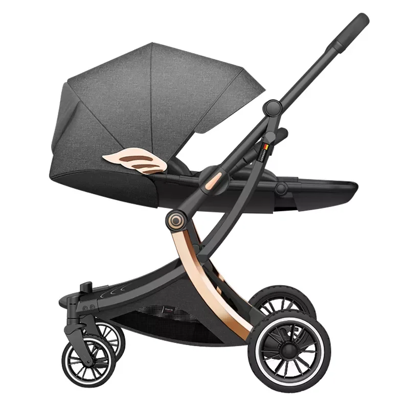 Nieuw ontworpen hoogwaardige kinderwagen 4-in-1 draagbare luxe