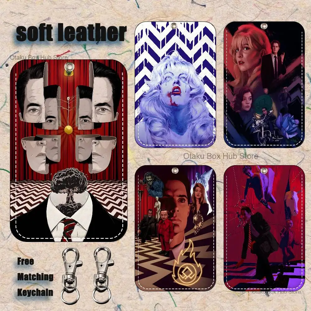 

T-Twin Peaks Fires Walk with Me Holder Keychain For Bank Business Work Card Holder Student Card Protective Case Bus Card